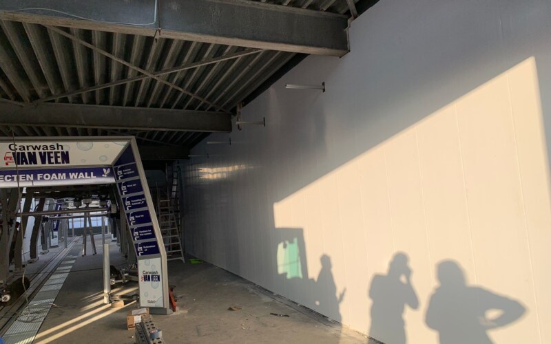 Wanden wasstraat renoveren